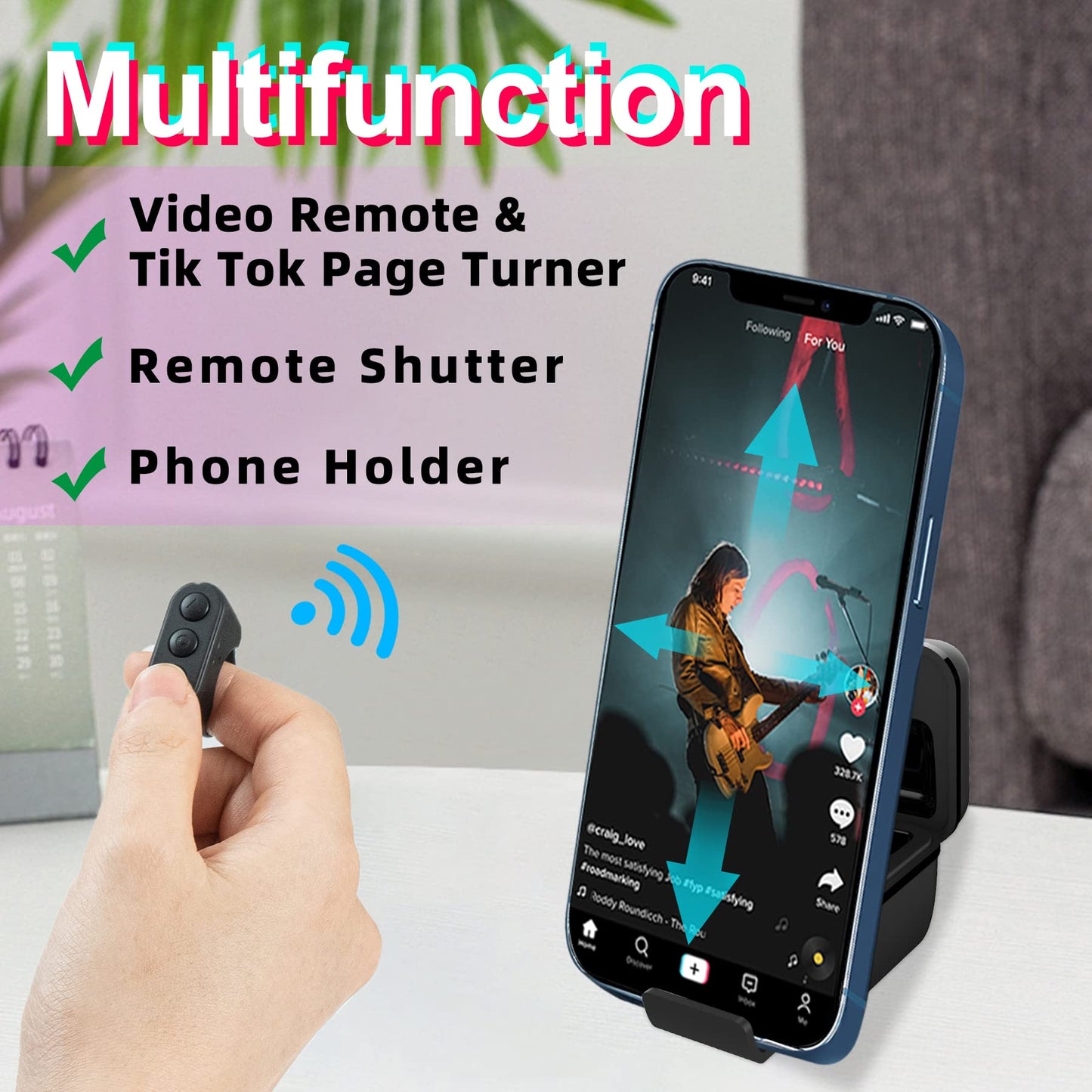 Bluetooth Fingertip Video Controller For Tik-tok Short Video Browsing