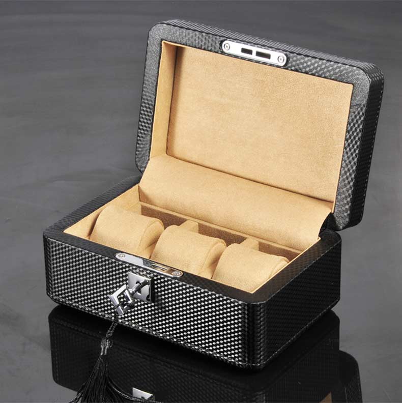 Carbon Fiber Veneer Watch Box