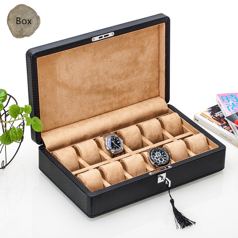 Carbon fiber leather watch box